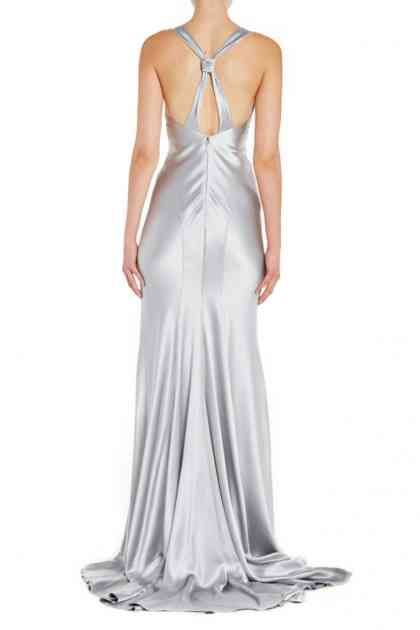 Fifty Shades Darker: Monique Lhuillier Gown Is a Treat | New Jersey Monthly 50 Shades Of Gray Wedding, Shades Of Gray Wedding, Gray Wedding Dress, Monique Lhuillier Gowns, Grad Dresses Short, Grad Dresses Long, Grey Wedding Dress, Satin Gowns, Dark Dress