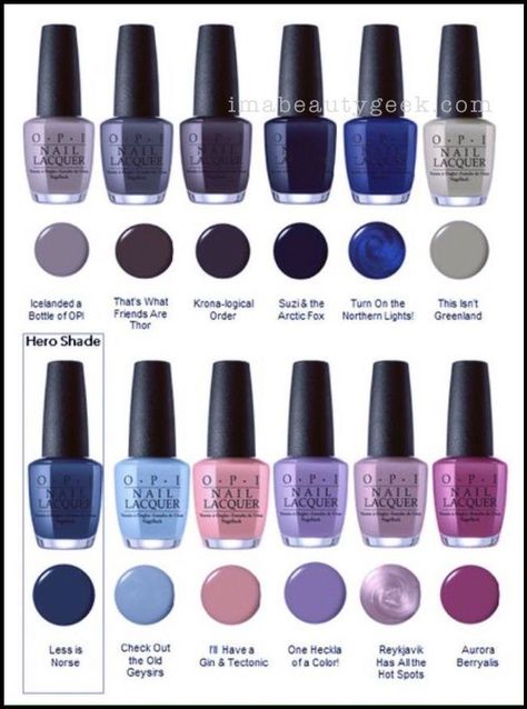 OPI Winter Colors! Opi California Dreaming, Opi Iceland Collection, Opi Colors, Opi Nail Colors, Opi Nail Polish, Cat Kuku, Fall Nail Colors, Nail Polish Collection, Opi Nails