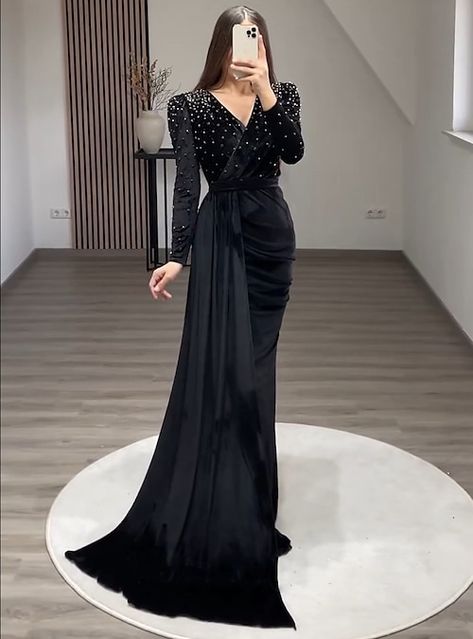 Fall Wedding Guest, Black Tie Gala, Dresses Formal Elegant, Party Dress Long Sleeve, Evening Gowns Elegant, Evening Dresses Cocktail, Maxi Gown Dress, Maxi Dress Formal, Mermaid Party