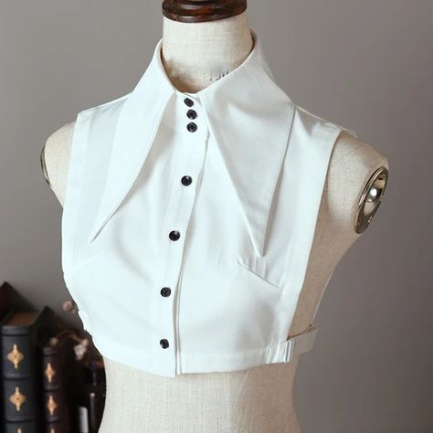 Vintage Detachable Shirt White Fake Collar Women False Collar Lapel Blouse Top Collar Fall Winter Costume Accessories Retro _ - AliExpress Mobile Faux Collar Outfit, False Collar Outfit, Fake Collar Outfit, Collar Types, Winter Costume, High Collar Shirts, Half Shirt, False Collar, Fake Collar