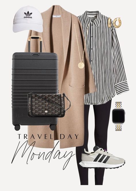 OUTFITS OF THE WEEK - Stylin by Aylin Travel Looks, Traveling Style, Airport Travel Outfits, Comfy Travel Outfit, Outfits Of The Week, Airplane Outfits, Outfit Blazer, Comfy Travel, Beige Outfit