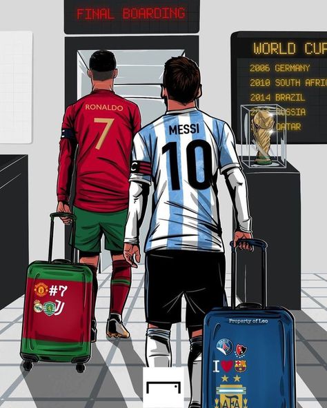 Messi And Ronaldo Wallpaper, Champions League Poster, World Cup Draw, Messi World Cup, Soccer Drawing, Cr7 Vs Messi, Messi Vs Ronaldo, Football Workouts, Cr7 Messi