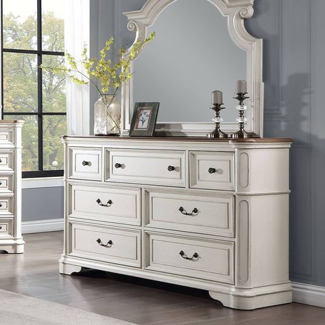 Distressed white bedroom furniture