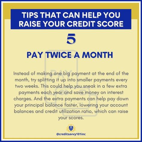 Paying Credit Cards Twice A Month, Credit Boosting Hacks, Raise Credit Score Quickly, Credit Tips And Tricks, Credit Hacks Tips, Pay Credit Card Twice A Month, Building Credit Tips, Credit Score Hacks, Building Credit For Beginners