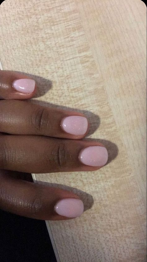 Trendy Short Nails, Rounded Acrylic Nails, Natural Nails Manicure, Overlay Nails, Manikur Kuku, Pink Gel Nails, Pink Manicure, Nagel Tips, Work Nails