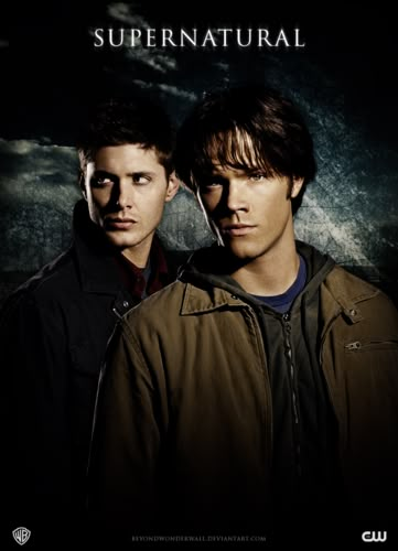 SPN-poster s1 Supernatural Season 1, Supernatural Season 3, Supernatural Poster, 80s Girl, Supernatural Wallpaper, Supernatural Jensen, John Winchester, Supernatural Tv Show, Jared And Jensen