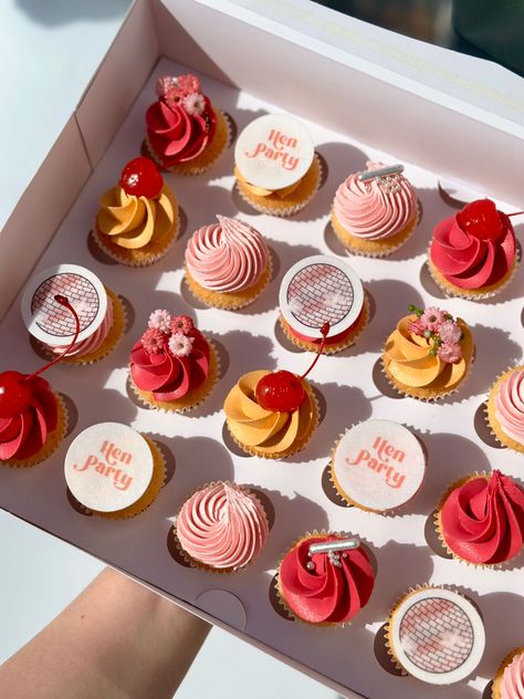 Edible images from @soedibleprints Disco Themed Bachelorette, Bachelorette Cupcakes, Edible Printing, Cake Truffles, Edible Images, Hen Party, Christmas Baking, Mini Cupcakes, Cake Ideas