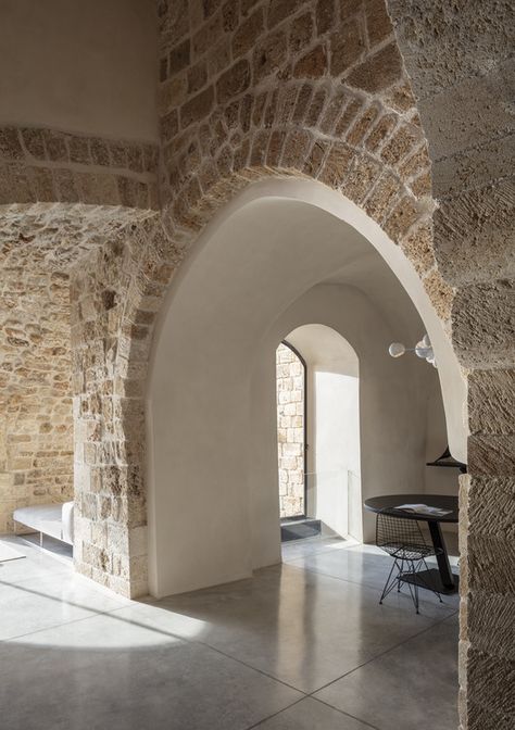 Gallery of Old Jaffa House 4 / Pitsou Kedem Architects - 52 Old Jaffa, Pitsou Kedem, Modern Castle, External Staircase, Case In Pietra, Renovation Architecture, Old Stone Houses, Castles Interior, Traditional Building