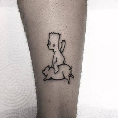 Top 134 Best Funny Tattoos [2021 Inspiration Guide] A Small Tattoo, Simpsons Tattoo, Tatuagem Masculina Pequena, Petit Tattoo, Clever Tattoos, Inspiration Tattoos, Weird Tattoos, Small Tattoos For Guys, Funny Tattoos