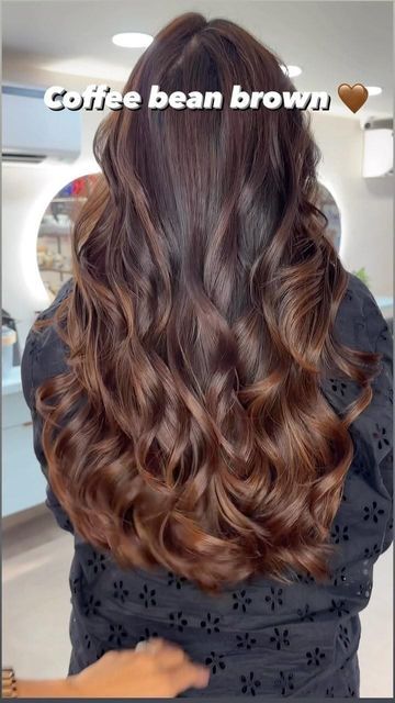 Curly Long Hair Color Ideas, Chocolate Bolyoge, Brown Gold Balayage, Brown Sugar Brunette, Hair Color For Brown Skin, Brown Hair Color Shades, Hair Elegant, Dark Brunette Hair, Brown Hair Looks