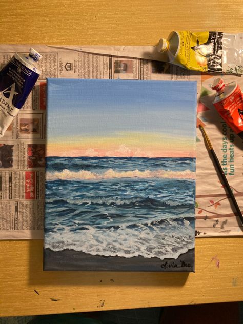 Painting Ideas Sunset Beach, Canvas Painting Ideas Sunset, Painting Ideas Sunset, Handprint Painting, Sunset Acrylic Painting, Canvas Art For Sale, Sunset Acrylic, Sunset Painting Acrylic, Art Projects For Adults