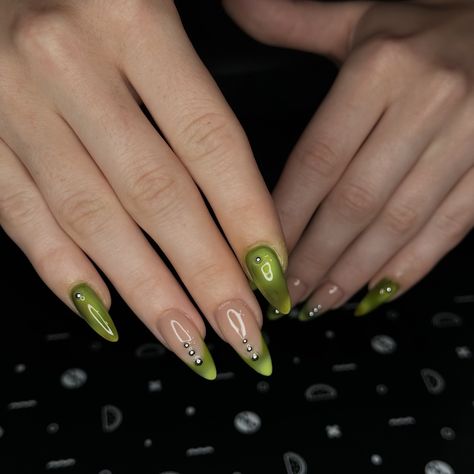 it's giving "GET OUT OF MY SWAMP" and we love that!! ever since i started using @luminary_nail_systems for my structured manis they've been going even harder, i'm obsessed ALL @gelcare.official colors 🤭 nylon, chartreuse, matcha 🍵🧑🏻‍🎤💚 Cerulean Nails, Chartreuse Nails, Get Out Of My Swamp, Matcha Nails, Makeup Forever, Matcha, Nails, Makeup, Quick Saves