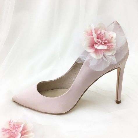 Meghan blush silk, wear plain or with apple blossom shoe clips! Pink Wedding Shoes, Blush Pink Wedding, Shoes Bride, Rustic Outdoor Wedding, Wedding Shoes Bride, Flower Shoes, Blush Pink Weddings, Rustic Outdoor, Perfect Pink