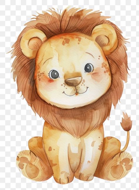 Lion Watercolor, Cricut 3, Baby Watercolor, Animal Lion, Invitation Background, Baby Lion, Png Text, Animal Figures, Watercolor Animals