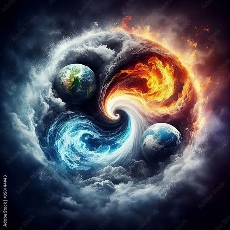 Download four elements of nature forming a circular shape. Earth, wind, fire, air, water. Dramatic dark background emphasizing the elements in the center generative ai Stock Illustration and explore similar illustrations at Adobe Stock. 4 Elements Aesthetic, Air Element Aesthetic, Tarot Background, Wind Background, Four Elements Of Nature, Elemental Art, Earth Science Projects, Element Terre, Wind Sea