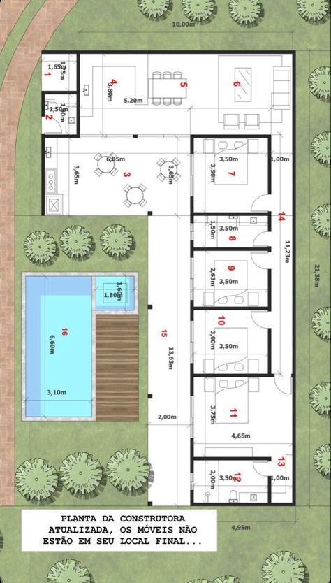 House Plan With Pool, Stylish Apartment Decor, Modern Entrance Door, Diy Storage Shed, Modern House Floor Plans, Pool House Plans, House Balcony Design, House Balcony, Exterior Wall Design