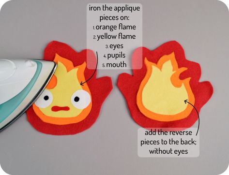 Freebie Friday! Calcifer Plush | Choly Knight Calcifer Plush Diy, Diy Calcifer, Felt Calcifer, Calcifer Plush, Felt Anime, Choly Knight, Studio Ghibli Crafts, Ghibli Fanart, Felt Plush