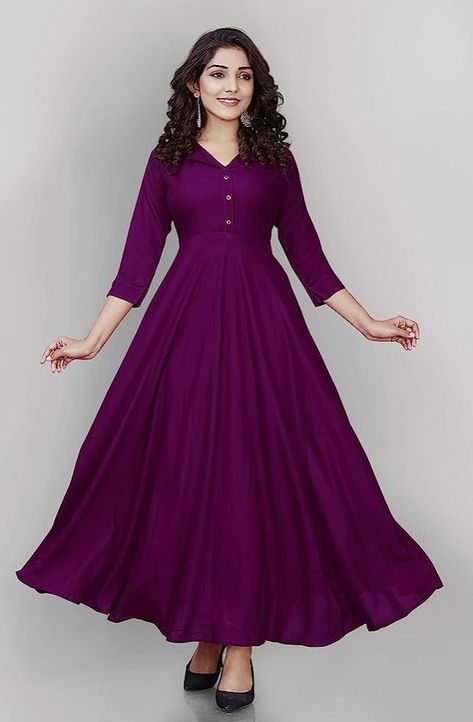 GLOBON IMPEX Indian Degsiner Solid Woven Maxi Dress Anarkali Shape Ankle Length Gown for events Maroon Colour Saree, Ankle Length Gown, Maxi Frocks, Dress Anarkali, Saree Model, Maroon Colour, Designer Saree Blouse, Gown For Women, Maxi Dress For Women