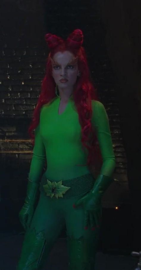 Poison Ivy Uma Thurman by rwood486 on DeviantArt Poison Ivy Movie, Poison Ivy Cartoon, Poison Ivy Character, Mitsuru Kirijo, Uma Thurman Poison Ivy, Iconic Costumes, Ivy Costume, Poison Ivy Costumes, Hot Halloween