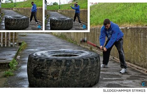 Tire Workout, Homemade Gym, Backyard Gym, Diy Gym Equipment, Dream Gym, Challenge Course, Hardcore Workout, Diy Gym, Diy Home Gym