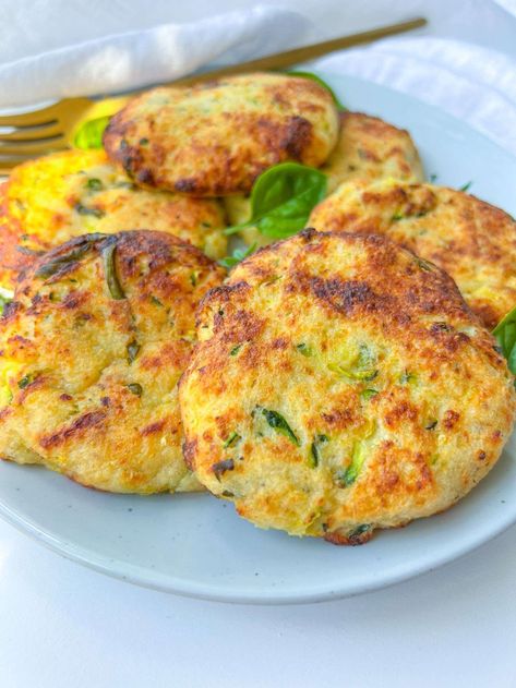 Zucchini Cottage Cheese Fritters, Savory Ricotta Recipes, Zucchini Ricotta Recipes, Feta Board, Zucchini Ricotta Fritters, Zucchini And Ricotta, Fried Zucchini Flowers, Grilled Zucchini Recipes, Salad Feta