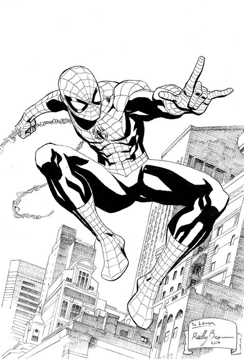 Spider-Man by Reilly Brown * Spiderman Drawing, Amazing Spider, The Amazing, Comic Art, Spiderman, Sketch, Comics, Black And White, White