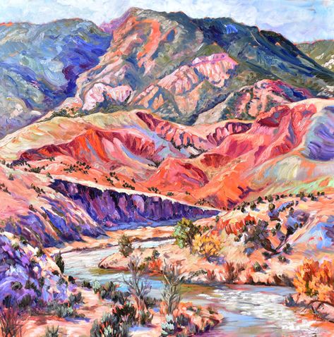 A painting by Colorado artist Margaretta Caesar graces the cover of our new July issue! Color Projects, Landscape Painting Watercolor, Colorado Artists, Landscape Paintings Acrylic, Abstract Landscapes, Art Magazine, Watercolor Ideas, Wild At Heart, Southwest Art