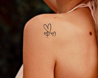 3 Hearts Tattoo, Hearts Tattoo, Heart Temporary Tattoos, Tiny Wrist Tattoos, Petit Tattoo, Herz Tattoo, Mom Tattoo Designs, Mommy Tattoos, 4 Tattoo