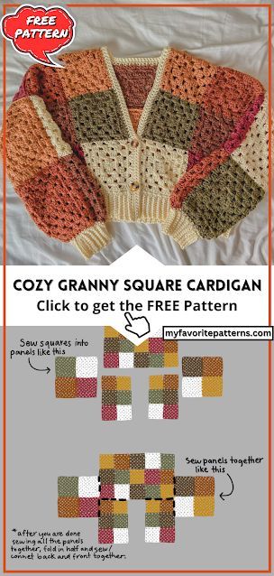 Explore 50 delightful Cottagecore crochet project ideas with free patterns. Create rustic home decor, cozy accessories, and whimsical toys inspired by Pola Kardigan, Jaket Crochet, Virkning Diagram, Simpul Makrame, Granny Square Haken, Pola Macrame, Tote Crochet, Granny Square Cardigan, Bolero Pattern