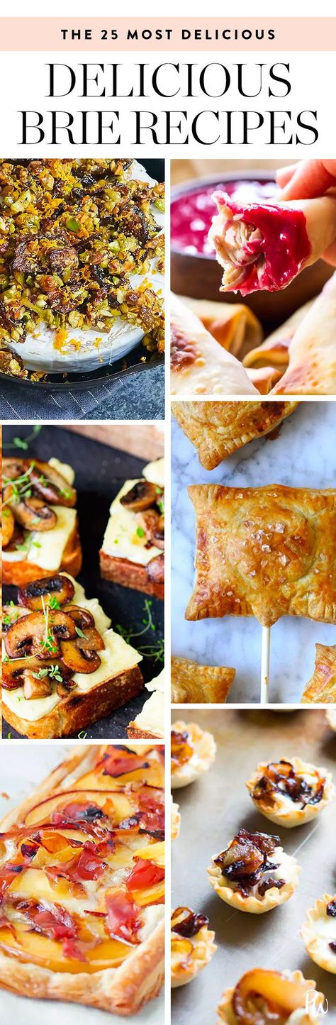 The 25 Most Delicious Things You Can Do with Brie #brie #brierecipes #cheese #appetizers #appetizerrecipes Purewow Recipes, Fall Party Food, Brie Recipes, Healthy Appetizer Recipes, French Recipes, Easy Appetizers, Food Lunch, Fall Recipe, Dinner Party Recipes