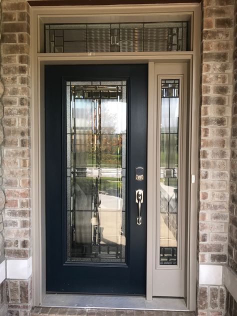 Door: Saratoga Full Glass, Side Lite: Saratoga, Transom: Saratoga, Camming: Black Full Glass Exterior Door, Full Glass Front Door, Full Glass Door, Exterior Doors With Sidelights, Glass Storm Doors, Black Exterior Doors, Beveled Glass Doors, Exterior Door Colors, Glass Porch