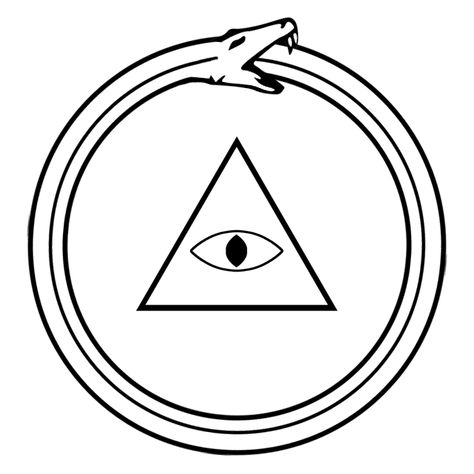 The ouroboros is the ancient symbol of the snake eating itself, which is symbolic of never ending rebirth, or Resurrection of Self.  It also means that that beginning and ending are one in the same.  This is similar to the Christian notion of God being the Alpha and Omega.  Even in ending, there is a new beginning.  This is how infinity, or the seventh dimension, was created. Social Values, Snake Eating, Ouroboros Tattoo, Ouroboros Snake, Eye Of Providence, Handpoke Tattoo, Sea Wallpaper, Tattoo Graphic, Tree Of Life Tattoo