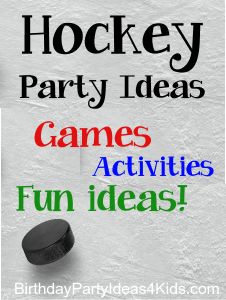 Hockey theme party ideas for kids                                                                                                                                                                                 More Hockey Carnival Games, Ball Hockey Birthday Party, Hockey Party Activities, Hockey Themed Party Games, Hockey Holiday Party, Hockey Birthday Party Games, Street Hockey Birthday Party, Ice Hockey Party, Hockey Christmas Party