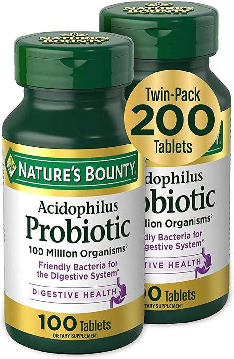 Probiotic Supplement, Digestive Supplements, Intestinal Health, Lactobacillus Acidophilus, Probiotics Supplement, Nature's Bounty, Diet Supplements, Digestive System, Nutritional Supplements