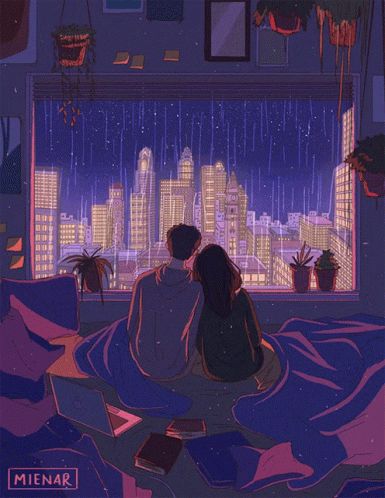 Couple Raining GIF - Couple Raining Cuddle - Discover & Share GIFs Gif Chuva, Cuddling Gif, Rain Animation, Couple In Rain, Rain Illustration, Rain Gif, Arte Gif, Relaxing Gif, Arte 8 Bits