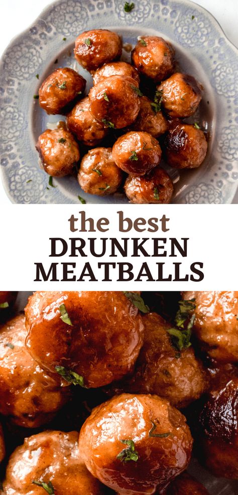 Drunken Meatballs with Beer Sauce Recipe Turkey Meatballs Bbq Sauce, Food With Beer Recipes, Sauce For Pork Meatballs, Best Party Meatballs, Beer Dinner Recipes, Beef Meatball Appetizer Recipes, Homemade Meatball Appetizer Recipes, Beer Meatballs Crockpot, Best Crockpot Meatballs Appetizers