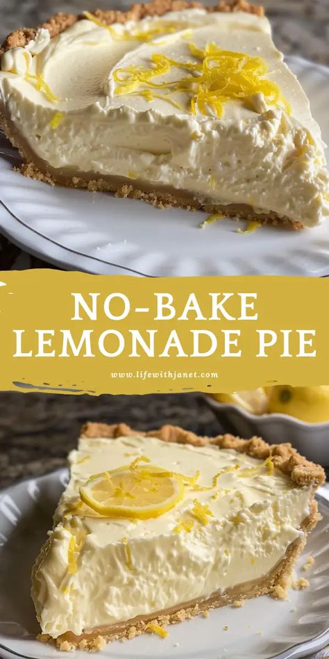 Lemonade Cheesecake No Bake, No Bake Lemonade Pie, Lemon Cocktail Pie, Easy Lemon Cream Pie, Arizona Sunshine Lemon Pie, Low Calorie Pie Recipes, Refrigerator Pies Desserts, Lemonade Pie No Bake Condensed Milk, Summer Pies No Bake