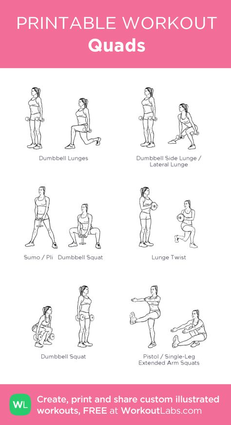 Quad Workout Quad Workout Gym, Quad Workout, Quads Workout, Workout Labs, Printable Workout, Gym Workout Plan For Women, Quad Exercises, Leg Day Workouts, Leg And Glute Workout