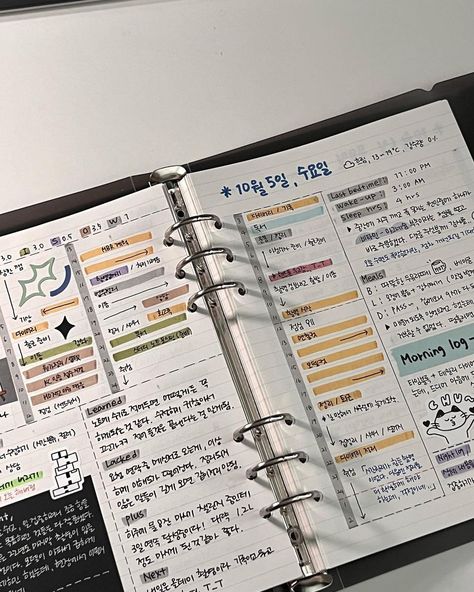 Study Planner Ideas, Studying Inspo Motivation, Rutinitas Harian, Aesthetic Digital Planner, Study Korean, Weekly Planners, Study Stationery, School Organization Notes, Study Board