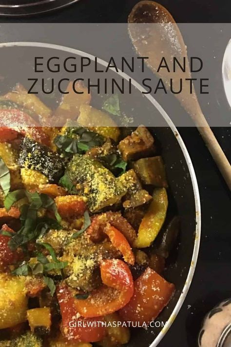 Eggplant and Zucchini Saute | Surprisingly Good! Sauteed Eggplant, Healthy Lunches For Work, Ratatouille Recipe, Salt Block, Summer Vegetables, Sauteed Veggies, Easy Homemade Recipes, Onion Recipes, Eggplant Recipes