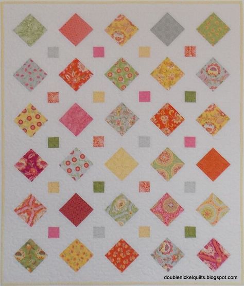 One Charm Pack Quilt, Charm Square Quilt Patterns Free, Charm Pack Quilt Patterns Free, Nickel Quilts, Charm Pack Baby Quilt, Quilt Basics, Charm Pack Projects, Charm Pack Patterns, Crib Quilts