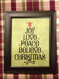 CHRISTMAS Framed Scrapbook Paper, Christmas Crafting, Holiday Decorating, Vinyl Crafts, Vinyl Lettering, Christmas Joy, Crafty Stuff, Christmas Projects, Christmas Cheer