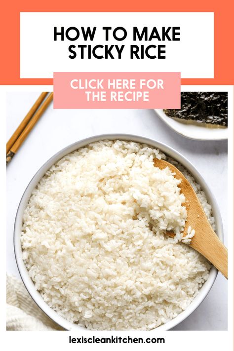 How to Make Sticky Rice: A quicker, easier way to make classic sticky rice using your Instant Pot! This rice is chewy, salty, perfectly sticky, so versatile, and ready in under 30 minutes. Sticky Rice Recipe Stove Top, How To Make Sticky Rice With Normal Rice, Sticky Rice On Stove Top, How To Make Sticky Rice In Rice Cooker, How To Make Sticky Rice On The Stove, Instant Pot Sticky Rice, Sticky Rice Stove Top, Sticky Rice With Jasmine Rice, How To Make Sticky Rice