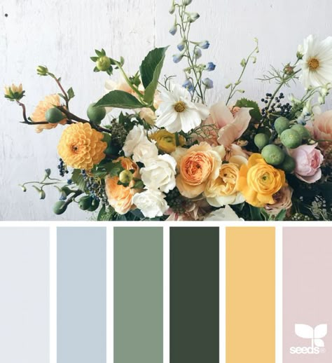 Flora Palette Seeds Color, Spring Color Palette, Color Palate, Design Seeds, Color Palette Design, Color Balance, Trik Fotografi, Color Inspo, Colour Schemes