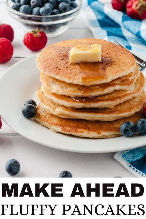 There is nothing better than a pancake breakfast. Using this easy make ahead pancake recipe, you can have the most amazing pancakes anytime! It's perfect for meal prep breakfasts all week long! Homeschool Meals, Yummy Pancake Recipe, Dairy Recipes, Whole Wheat Pancakes, Wheat Pancakes, Sourdough Pancakes, Slow Cooker Breakfast, Happy Housewife, Perfect Pancakes