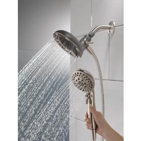 Product Image 2 Doorless Shower Design, Delta Shower Heads, Doorless Shower, Pot Organization, Dual Shower Heads, Shower Pan, Handheld Shower Head, Spray Pattern, Rain Shower Head