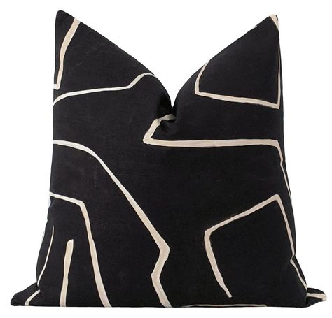 Modern Plaid Pillow, Abstract Pillows, Black Backdrops, Kelly Wearstler, Linen Pillow Covers, Pillow Cover Design, Linen Pillow Cases, Velvet Pillow Covers, Coordinating Fabrics