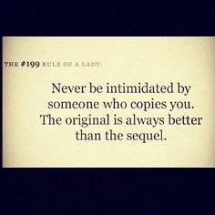 Copycats do not intimidate me.  Jealous and insecure people are never superior, only inferior. Copy Cat Quotes, Pathetic Women, Womens Quotes, Jealous Women, Insecure People, Quotes About Haters, Event Quotes, Meant To Be Quotes, Jealous Of You