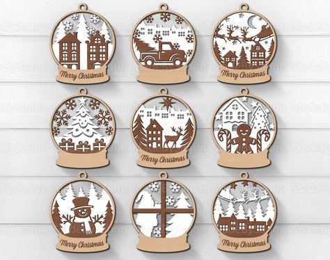 Christmas Snow Globe SVG, Christmas Decor Svg, 3D Wood Ornaments, Christmas Ornament Svg, Hanging Christmas Globe, Laser Cut File, Glowforge Wood Ornaments Christmas, Christmas Snow Globe, Christmas Globes, Watercolor Christmas Tree, Creepy Christmas, Ornament Svg, Christmas Snow Globes, Custom Coasters, Christmas Snow