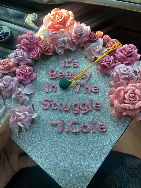 Jcole Quote Grad Cap, Junior H Graduation Cap, Bryson Tiller Graduation Cap, Billie Eilish Grad Cap, J Cole Grad Cap, 8th Grade Grad Cap Ideas, Jhene Aiko Graduation Cap, Song Lyric Graduation Cap, J Cole Graduation Cap Ideas